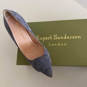 Rupert Sanderson Gray Suede Heels NWT